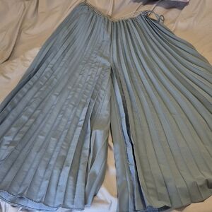 Geisha Designs Blue Pleated Wide Leg Pants Size Medium